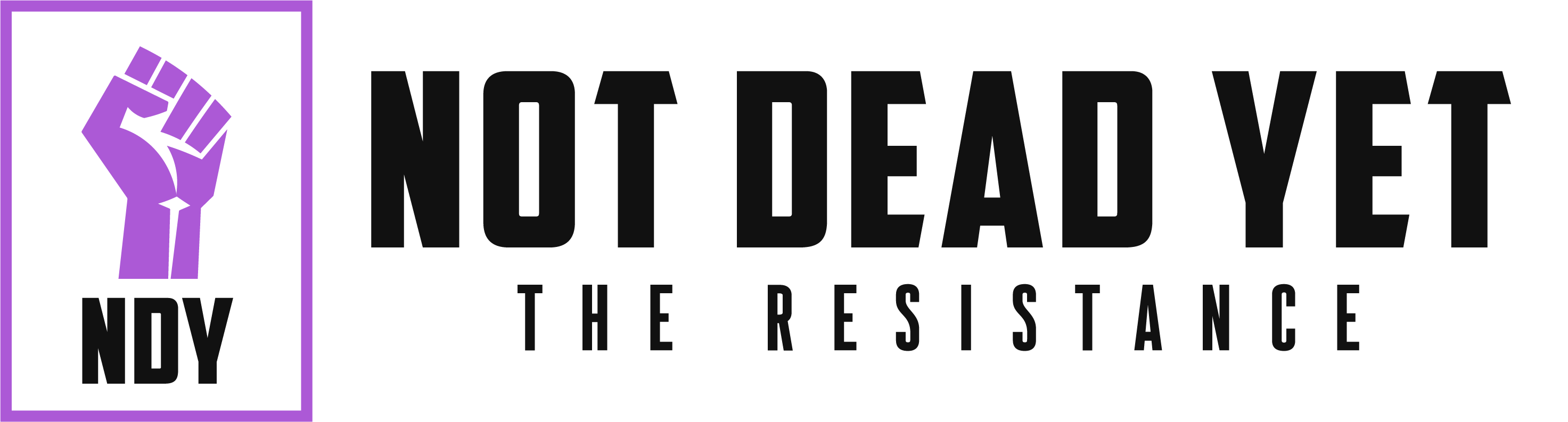 Not Dead Yet logo that links to the homepage of the website.